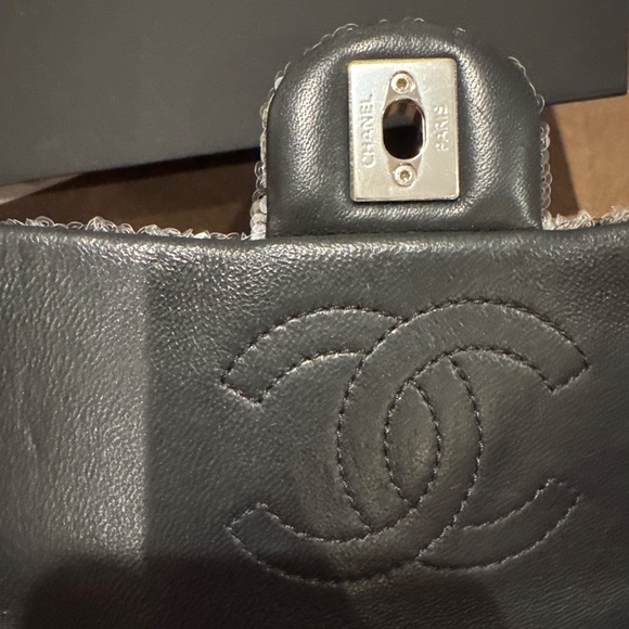 Chanel Sequin Mini Waterfall Flap Grey - Picture 3 of 7